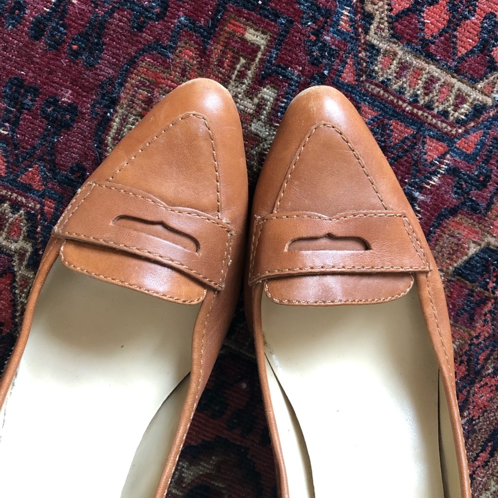 Sexy Ralph Lauren Leather Loafer Pumps